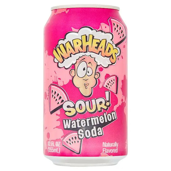Warheads Sour! Watermelon Soda 355ml (Case of 12)  Honesty Sales U.K Image principale du produit