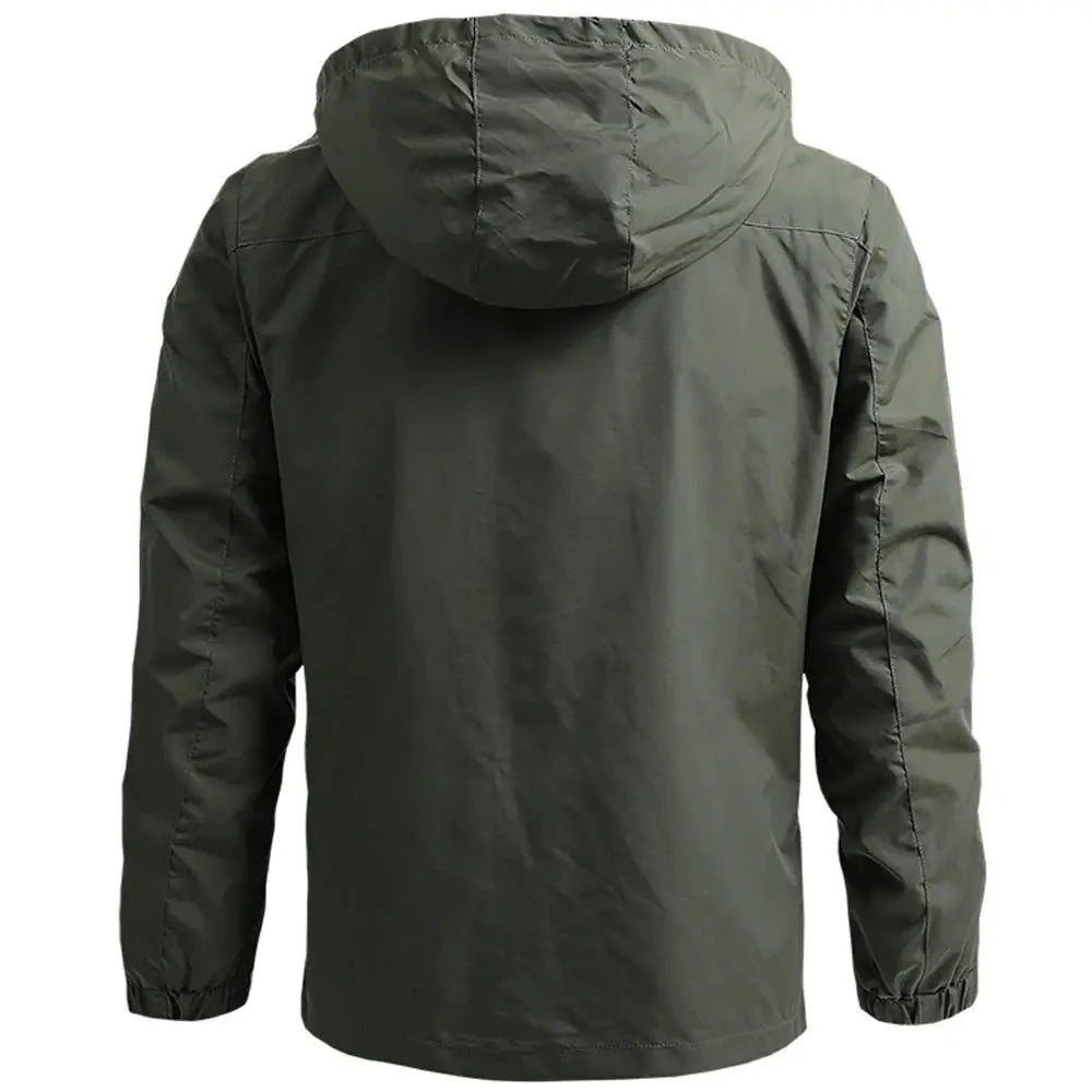 Waterproof Tactical Men's Windbreaker Jacket with Hood - Ideal for Outdoor Sports, Military Field, and Climbing - European Sizes S-5XL - Thin and Lightweight Outwear Dropshipman