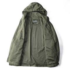 Waterproof Tactical Men's Windbreaker Jacket with Hood - Ideal for Outdoor Sports, Military Field, and Climbing - European Sizes S-5XL - Thin and Lightweight Outwear Dropshipman