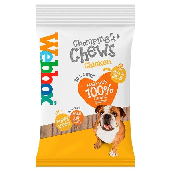 Webbox 20 Chomping Chews Chicken 200g (Case of 10)  Honesty Sales U.K