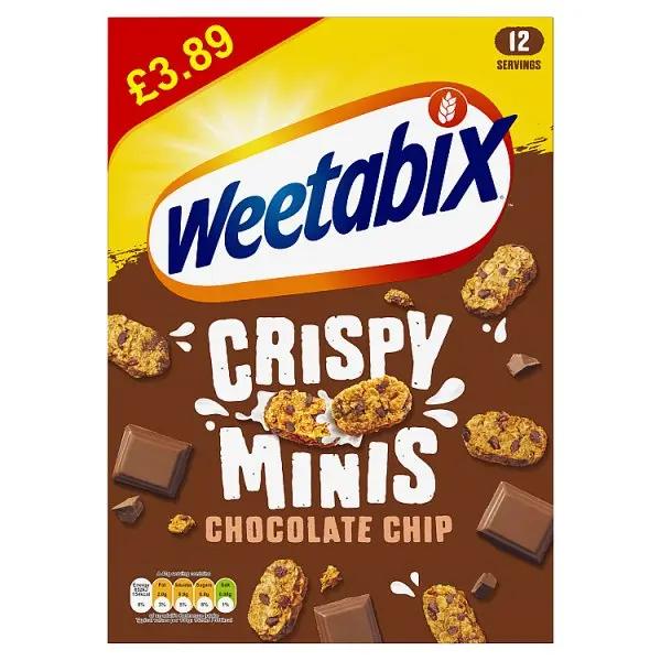 Weetabix Crispy Minis Chocolate Chip 6x500g (Case of 5) - Honesty Sales