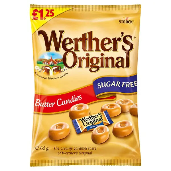 Werther's Original Sugar Free Butter Candies 65g (Case of 12) Werther's