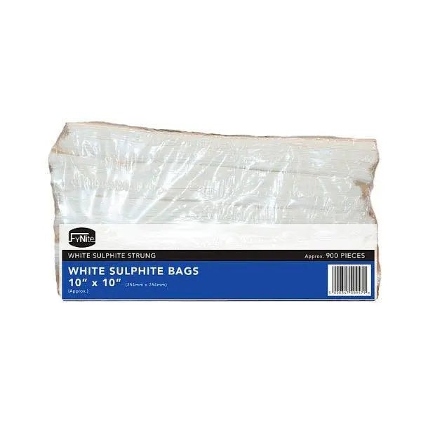 White Sulphite Flat Bags Strung - Honesty Sales