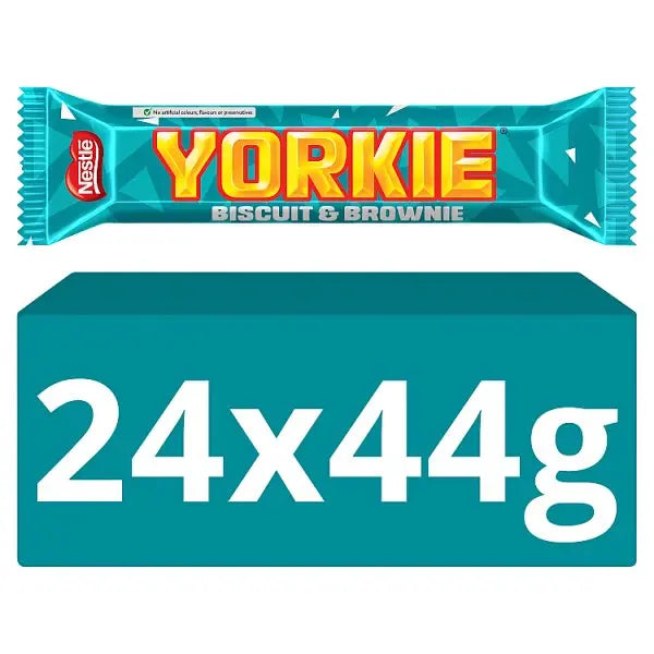 Yorkie Biscuit & Brownie Milk Chocolate Bar 44g (Case of 24) Yorkie
