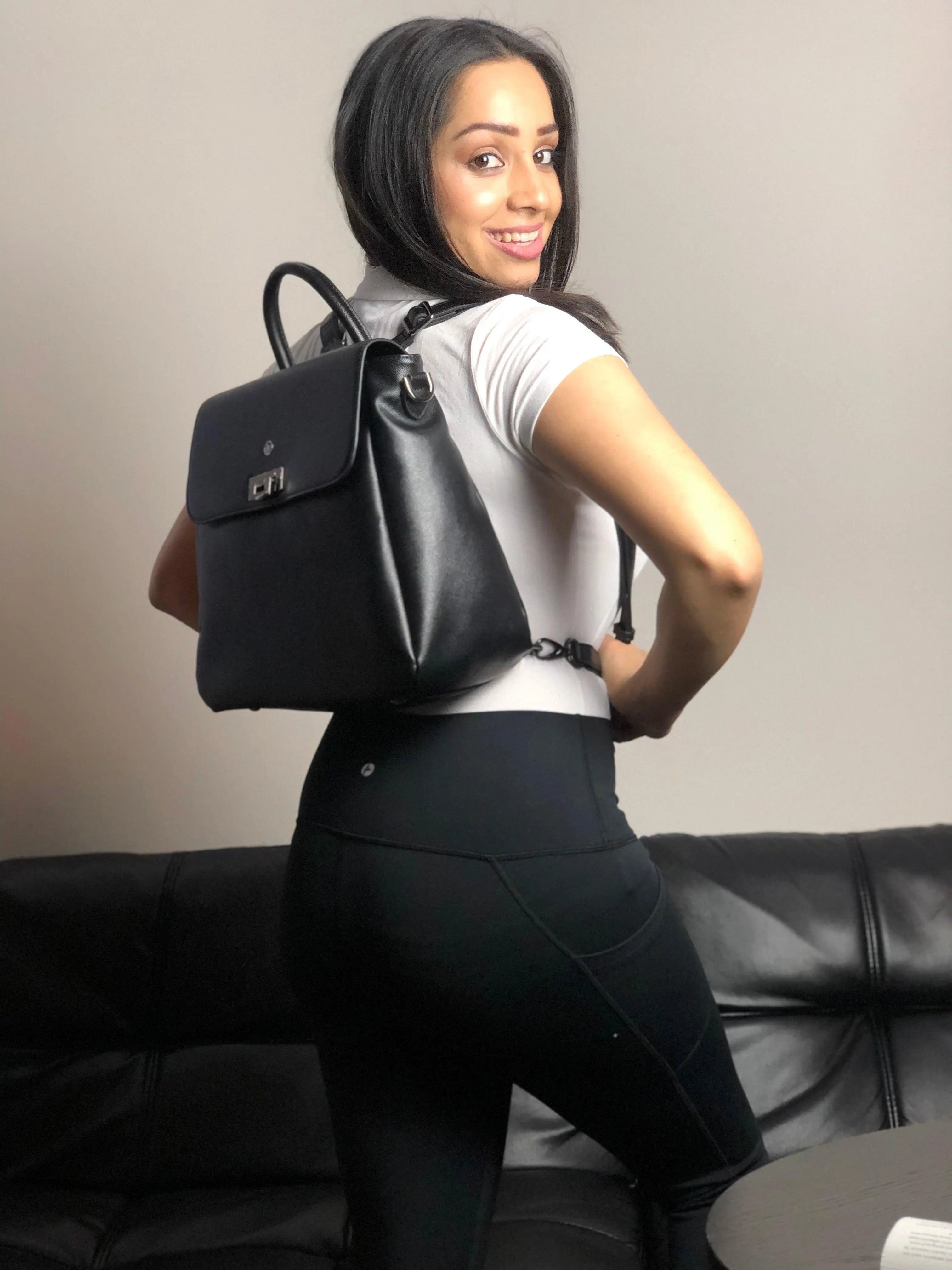 Zuri Black Vegan Backpack - Honesty Sales U.K