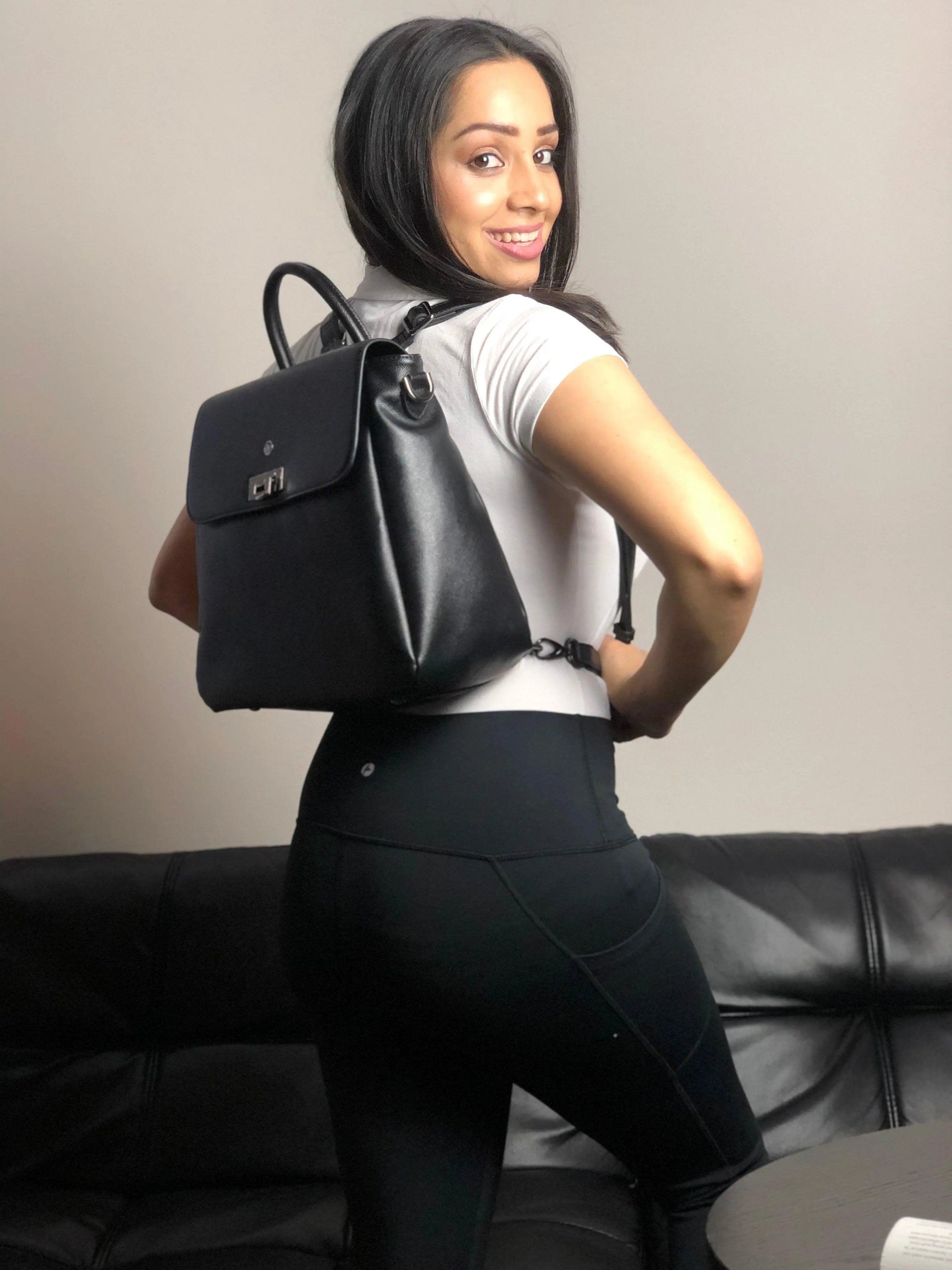 Zuri Black Vegan Backpack - Honesty Sales U.K