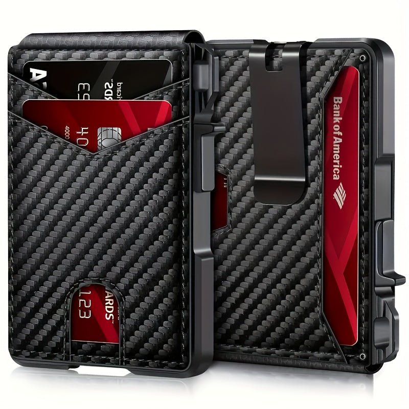 A Sleek Bifold Pop - Up Wallet, Ultra - Thin Leather Slot for Credit Cards, Designed for Business And Tactical Use. - Honesty Sales