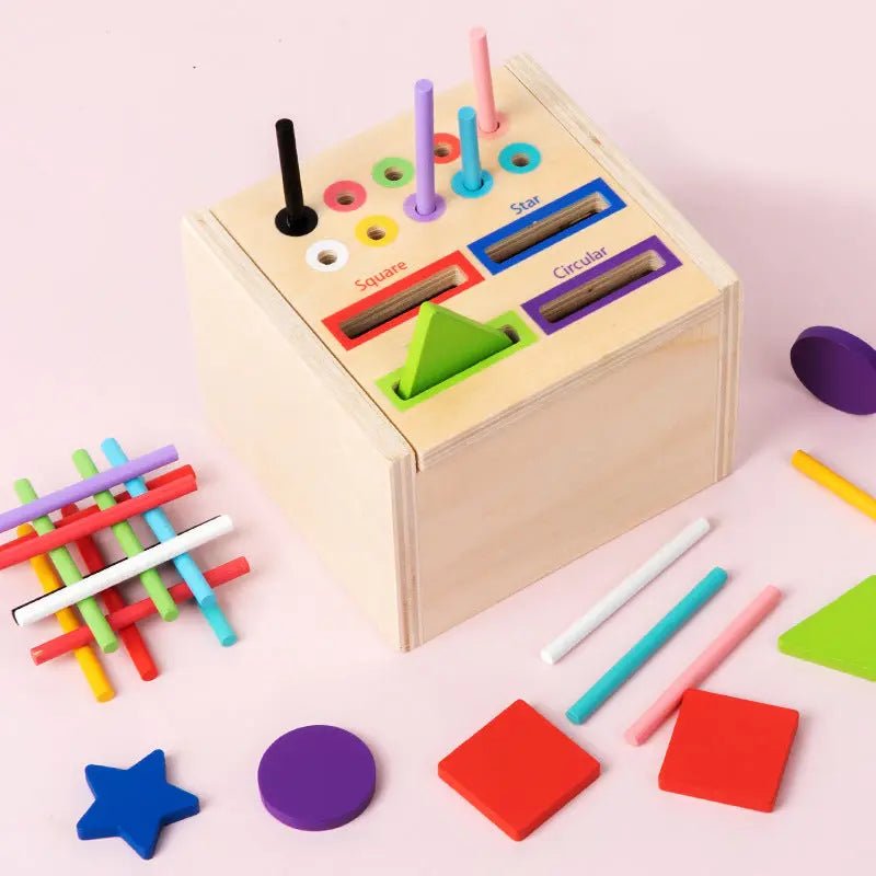 Action Shape Matching Wooden Classification Box Educational Toys - Honesty Sales