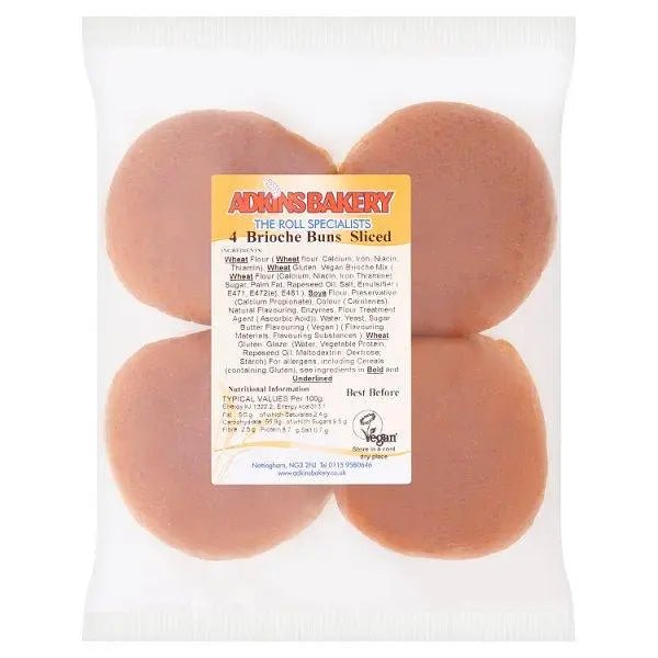 Adkins Bakery 4 Brioche Buns Sliced - Honesty Sales