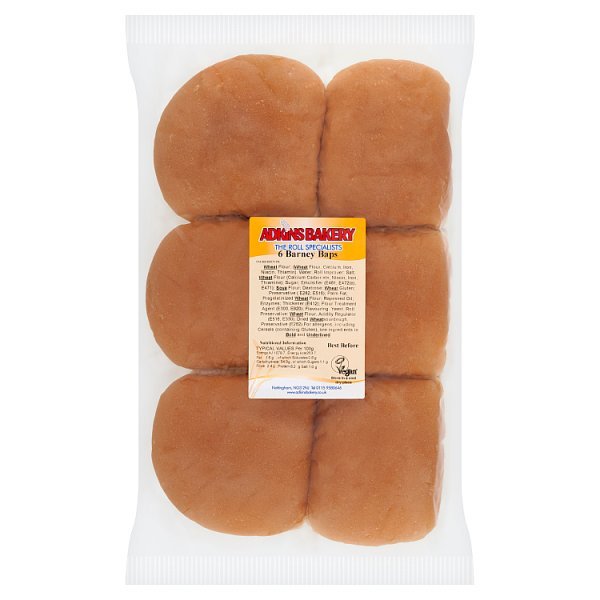 Adkins Bakery 6 Barney Baps (1 x 6s) - Honesty Sales