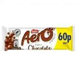 Aero Bubbly Milk Chocolate Bar 36g PMP 60p (Case of 24) - Honesty Sales