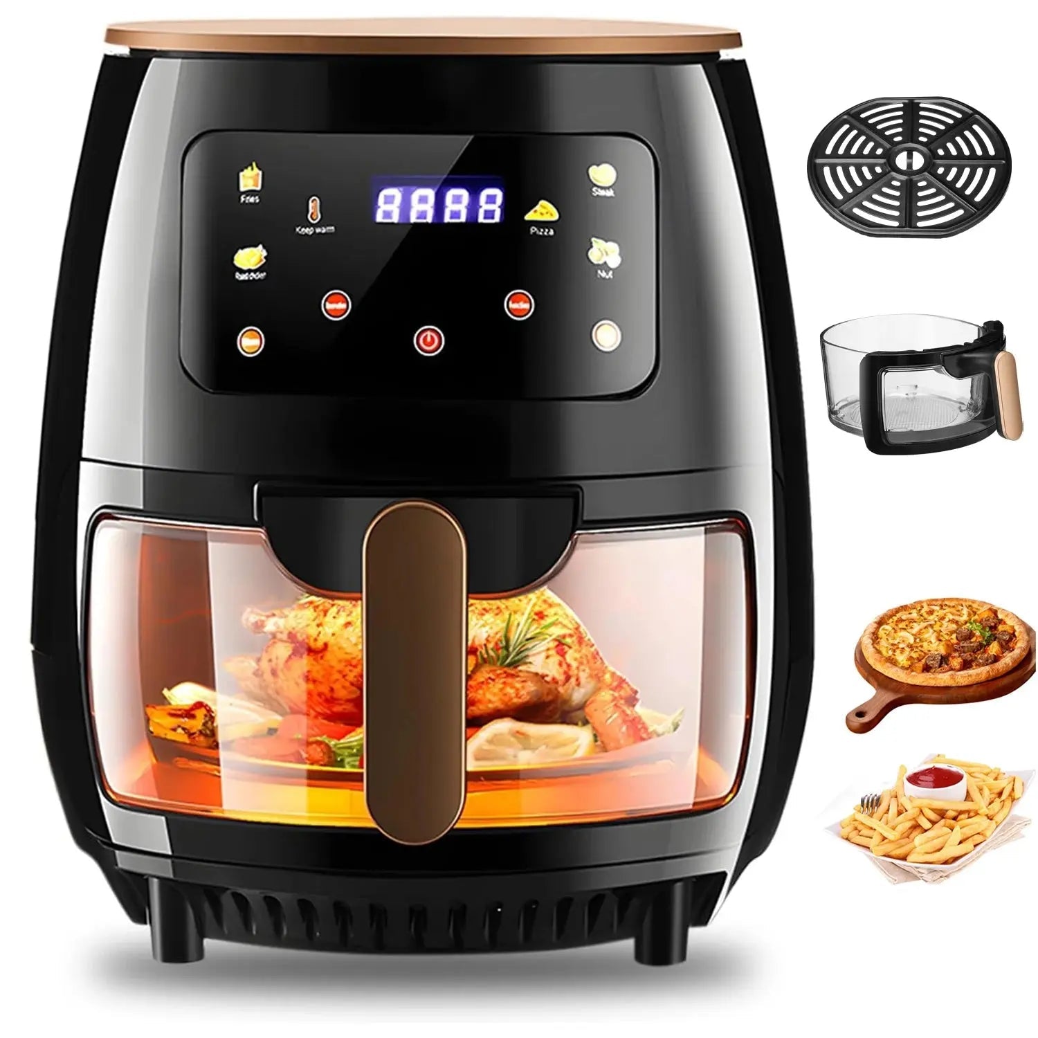 Air Fryer, 6QT Airfryer Oven with Viewing Window Oilless Cooker - Honesty Sales