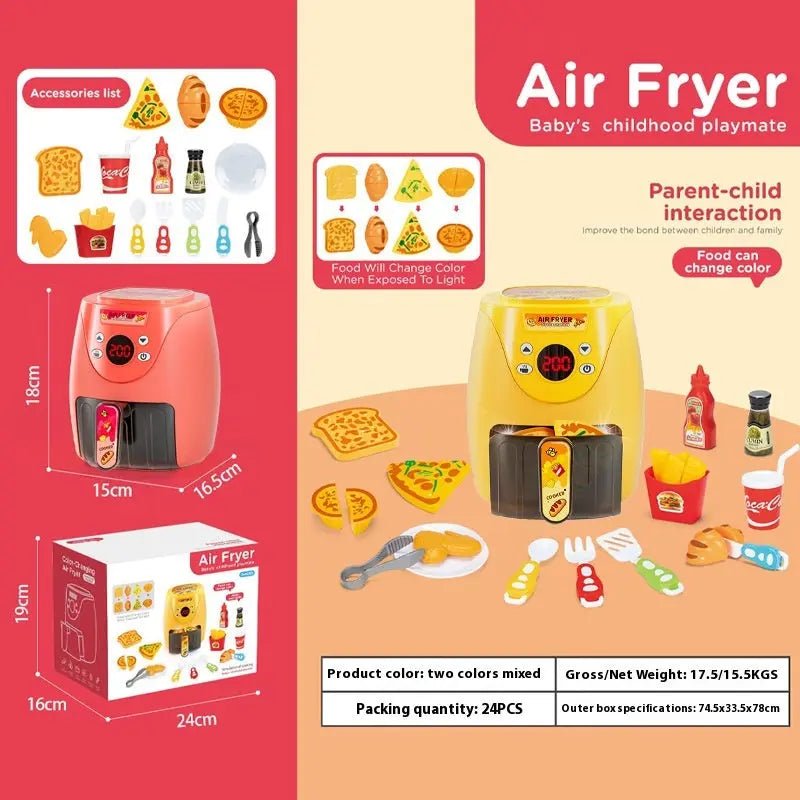 Air Fryer Simulation Kitchenware Kitchen Food Color Changeable Play House - Honesty Sales