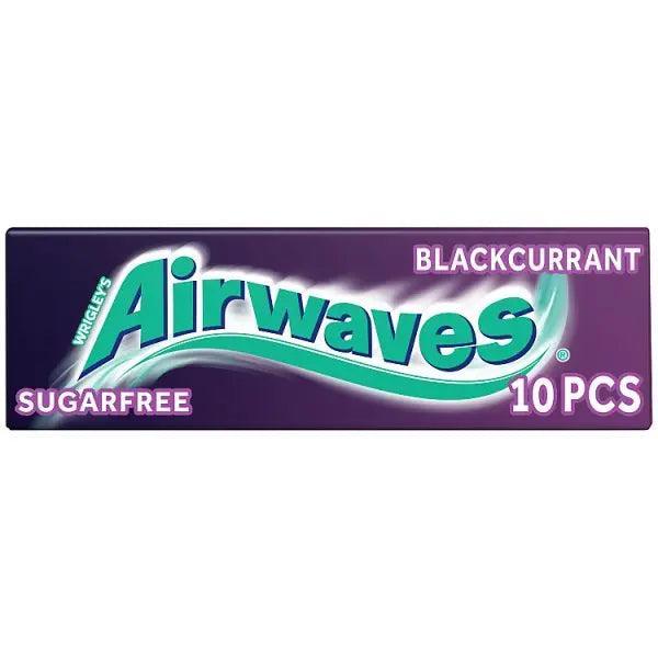 Airwaves Blackcurrant Flavour Sugarfree Chewing Gum 10 Pieces (Case of 30) - Honesty Sales