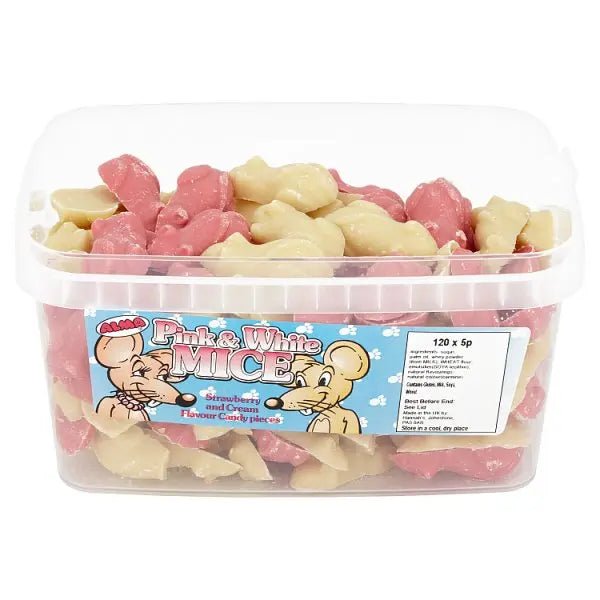 Alma Pink & White Mice 120 Pieces - Honesty Sales
