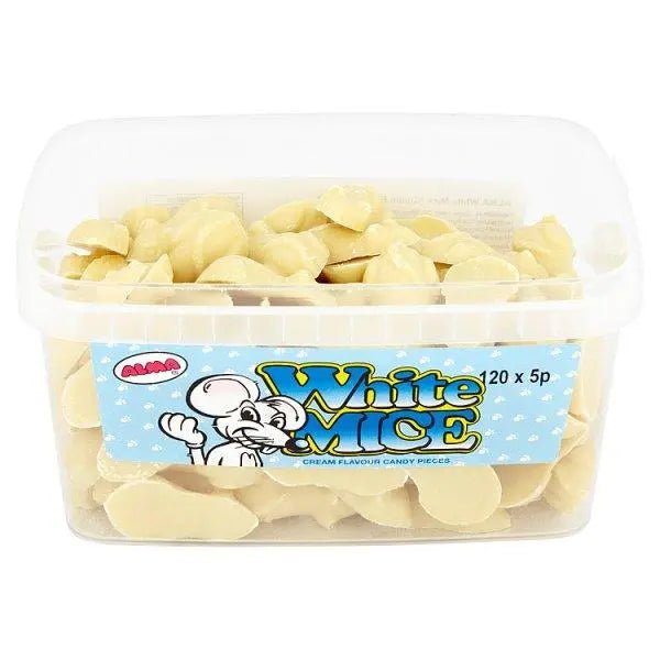 Alma White Mice 120 Pieces - Honesty Sales