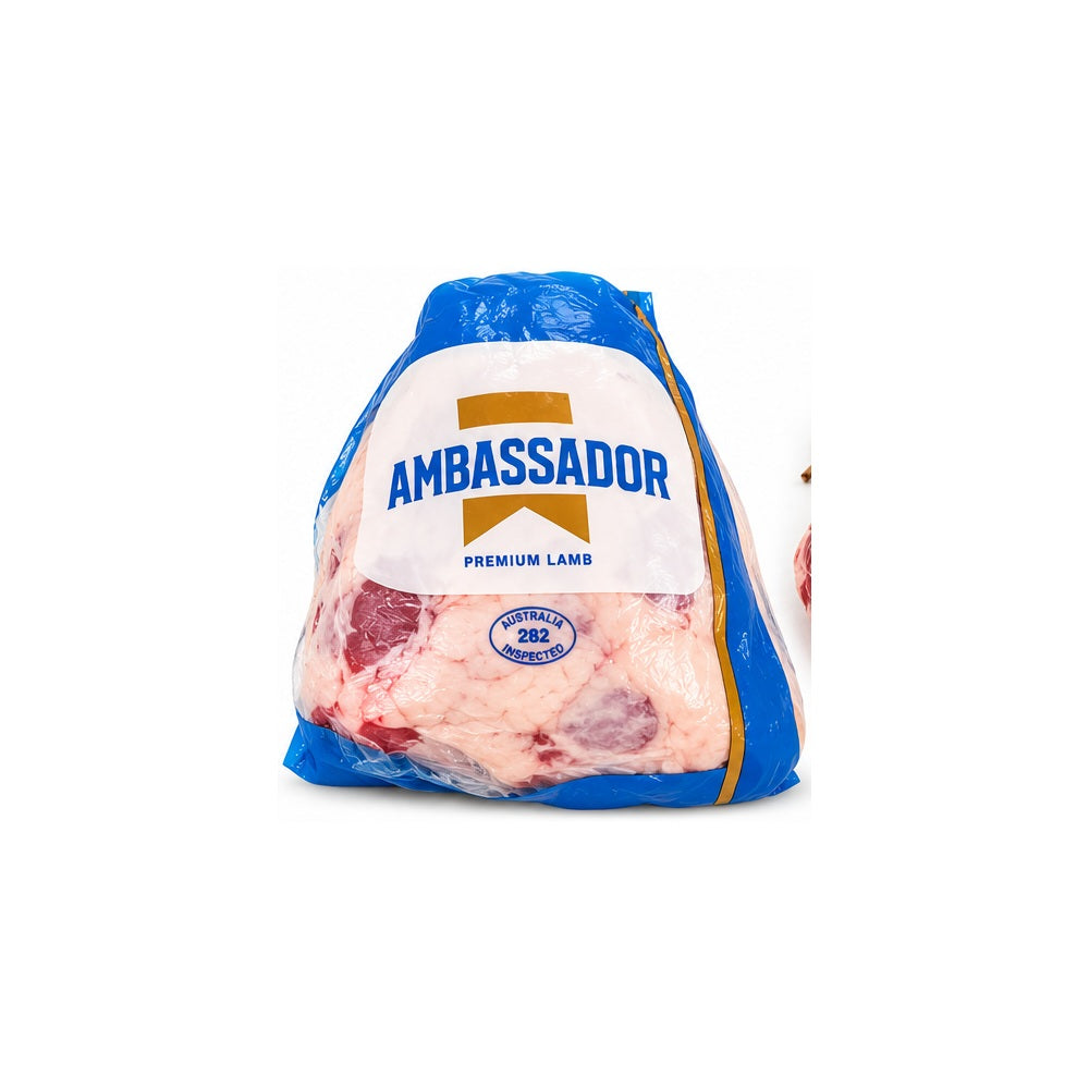 Ambassador Premium bone-in lamb leg without price sticker