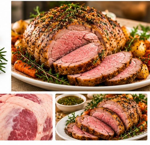 Roasted lamb serving suggestion