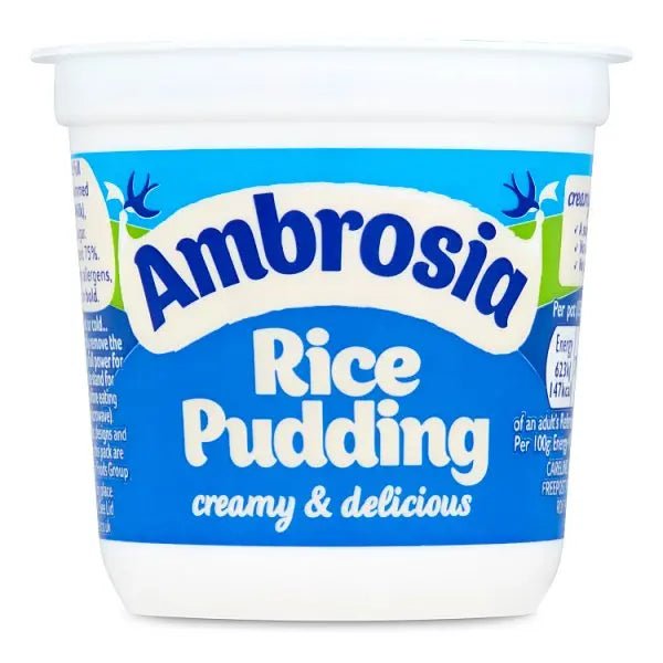 Ambrosia Ready To Eat Rice Pudding Pot 150g (Case of 6) - Honesty Sales
