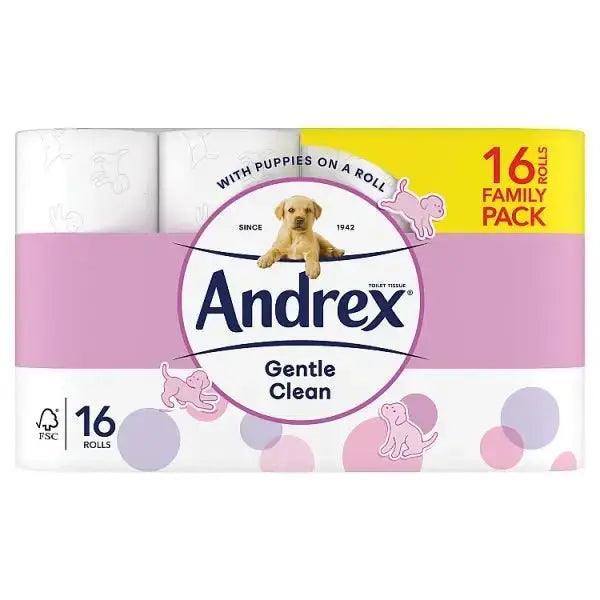 Andrex Gentle Clean Toilet Tissue 16 Rolls - Honesty Sales