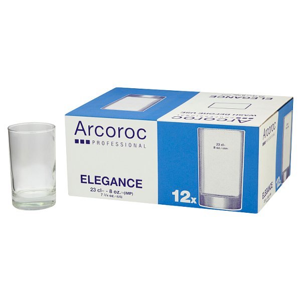 Arcoroc Professional Elegance Glasses 12 x 23cl / 8oz (1 x 12s) - Honesty Sales