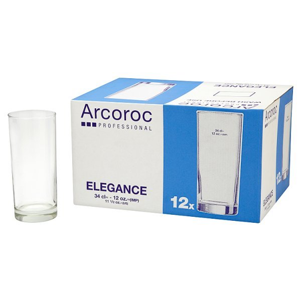 Arcoroc Professional Elegance Glasses 12 x 34cl (1 x 12s) - Honesty Sales