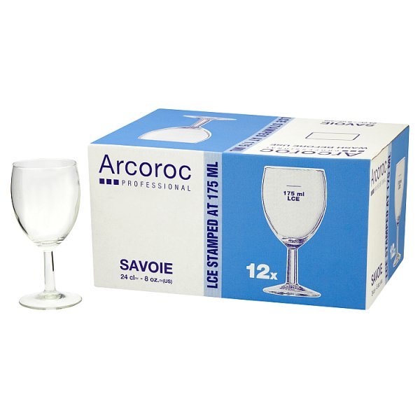 Arcoroc Savoie Wine Glasses LCE 175ml 12 x 24cl / 8.5oz (Case of 4) - Honesty Sales