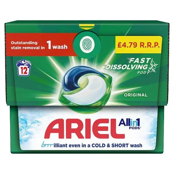 Ariel All-in-1 PODS®, Washing Capsules 12 (Case of 4) - Honesty Sales