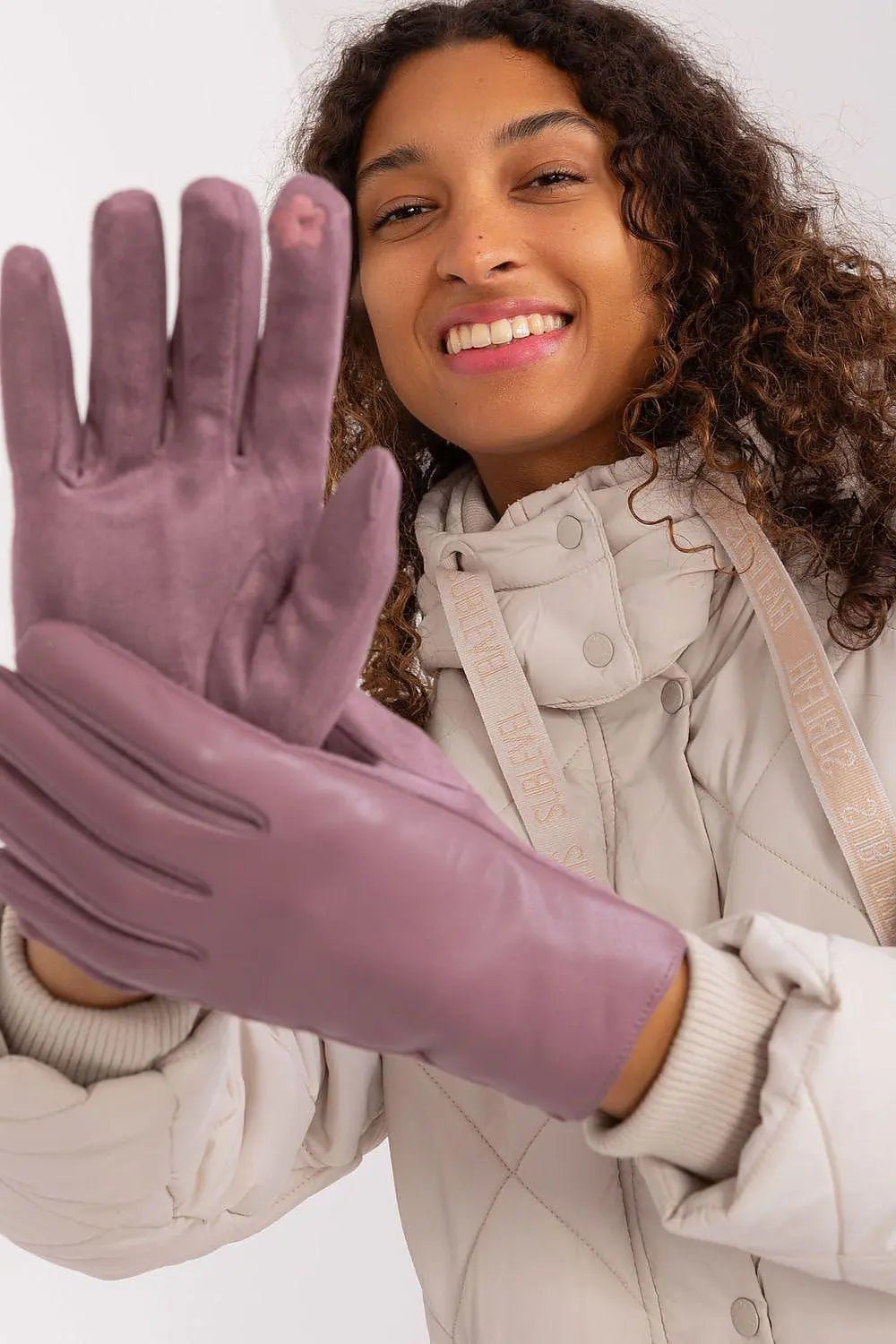 AT Fashionable Women’s Gloves with Phone-Friendly Embroidery - Honesty Sales