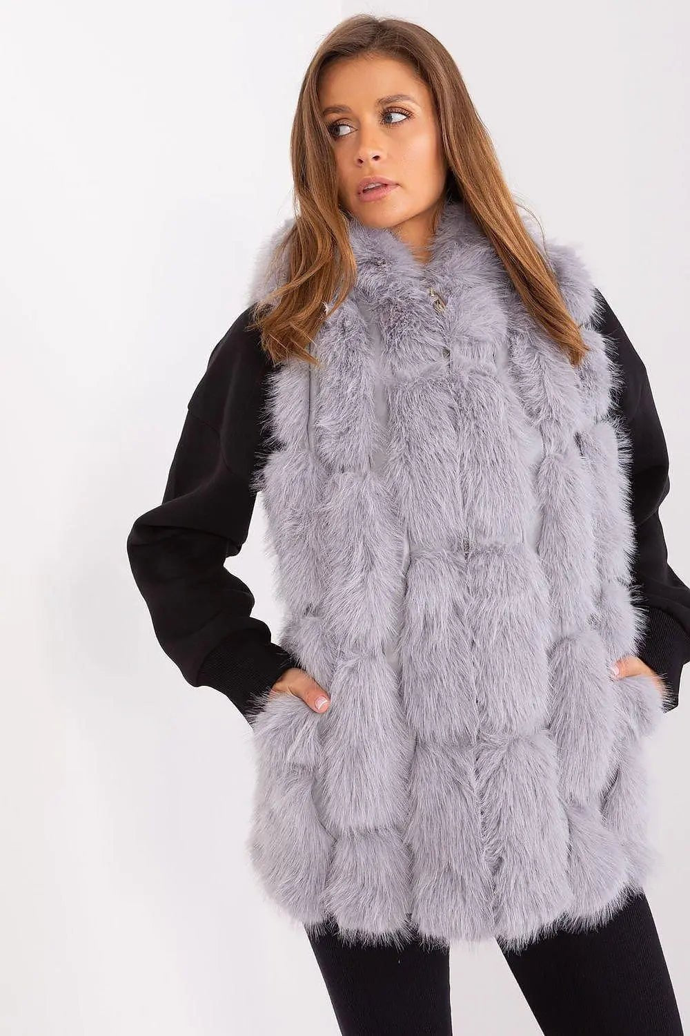 A.T fur polyester vest - Honesty Sales