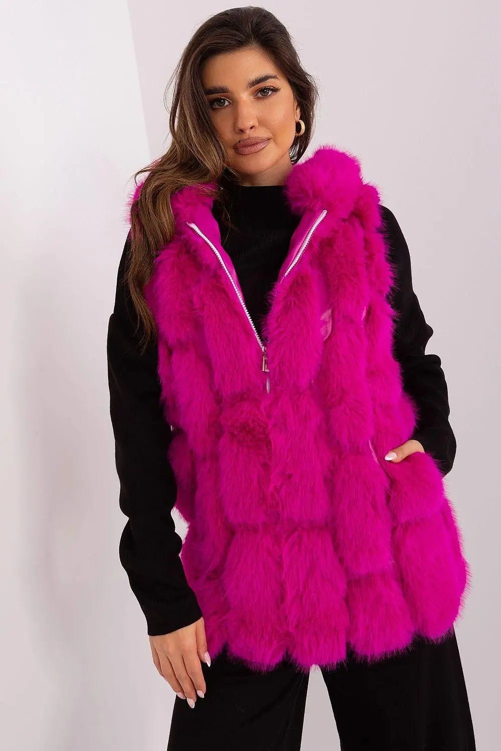 A.T fur polyester vest - Honesty Sales