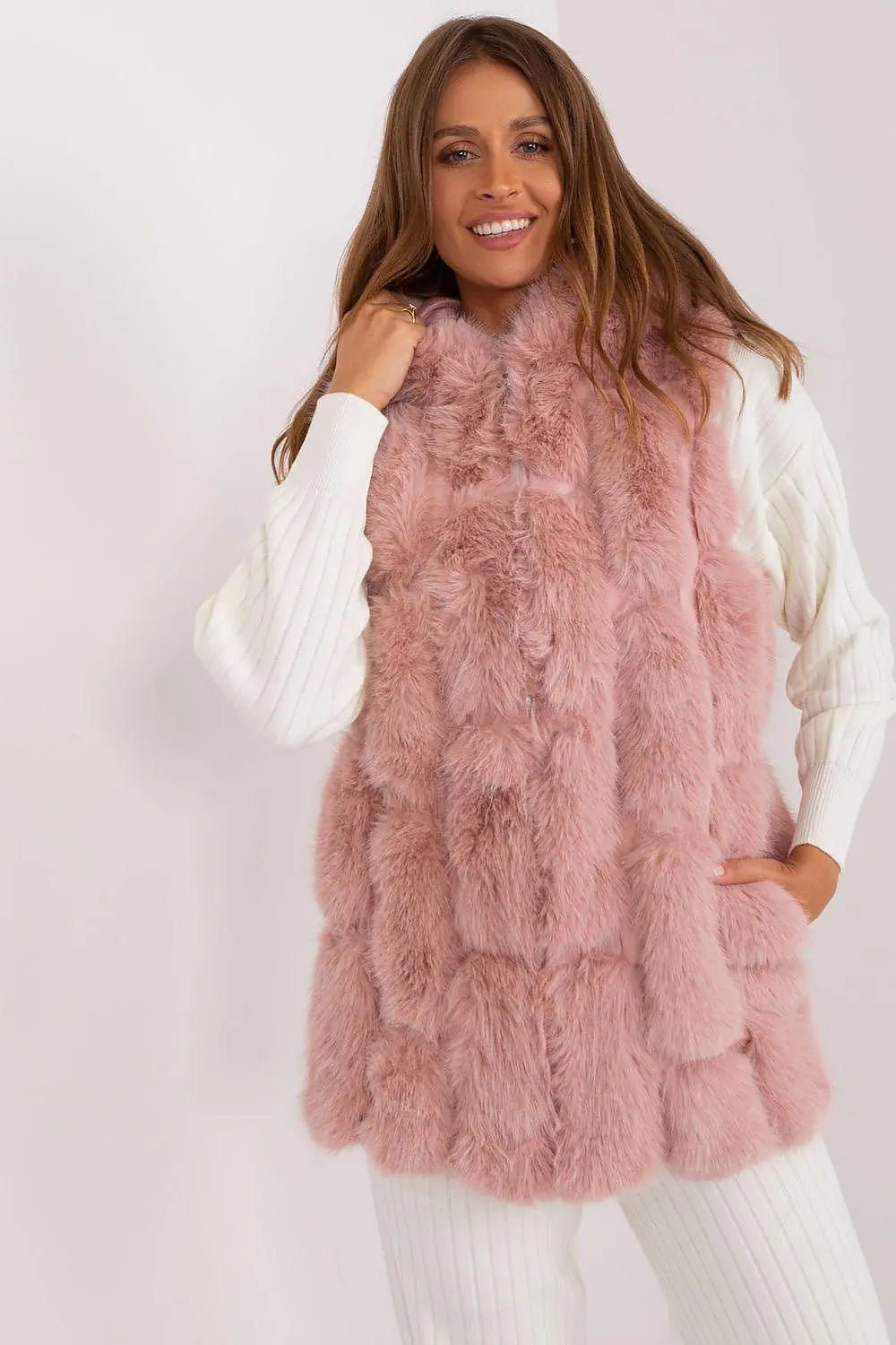 A.T fur polyester vest - Honesty Sales