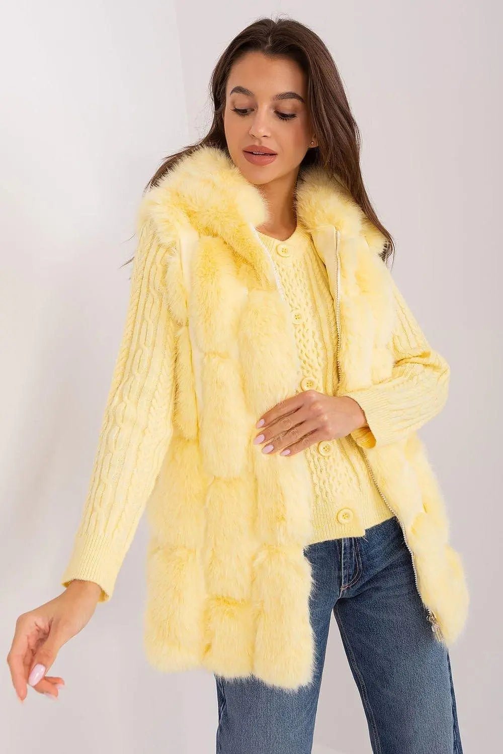 A.T fur polyester vest - Honesty Sales