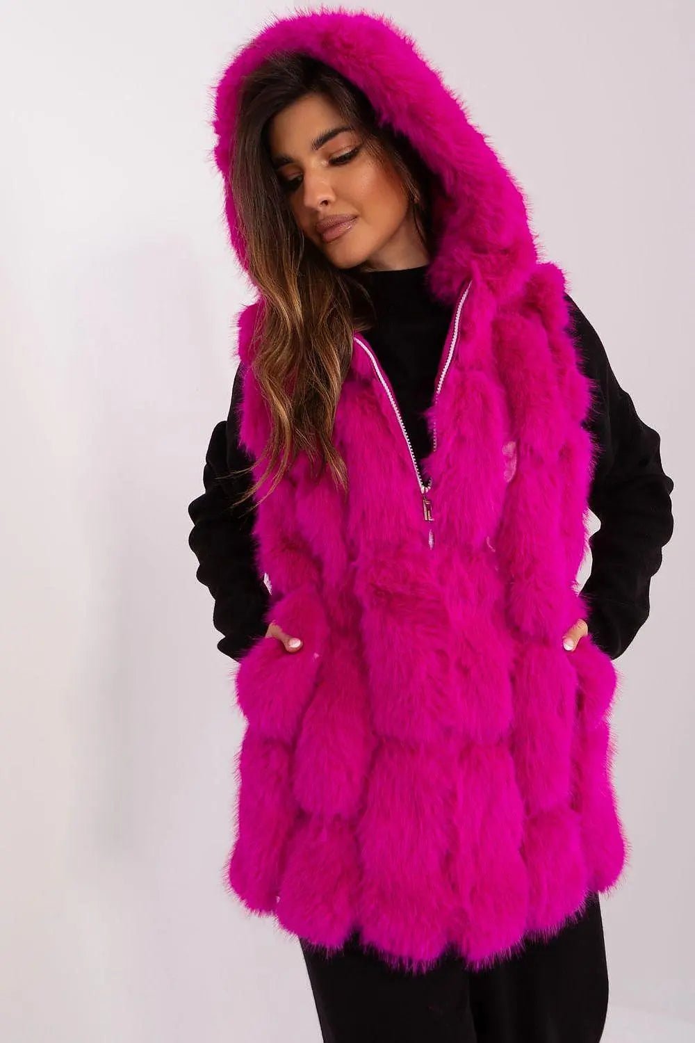 A.T fur polyester vest - Honesty Sales