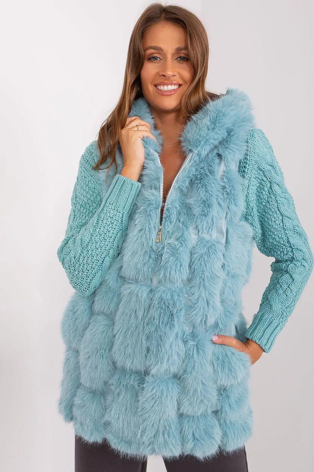 A.T fur polyester vest - Honesty Sales
