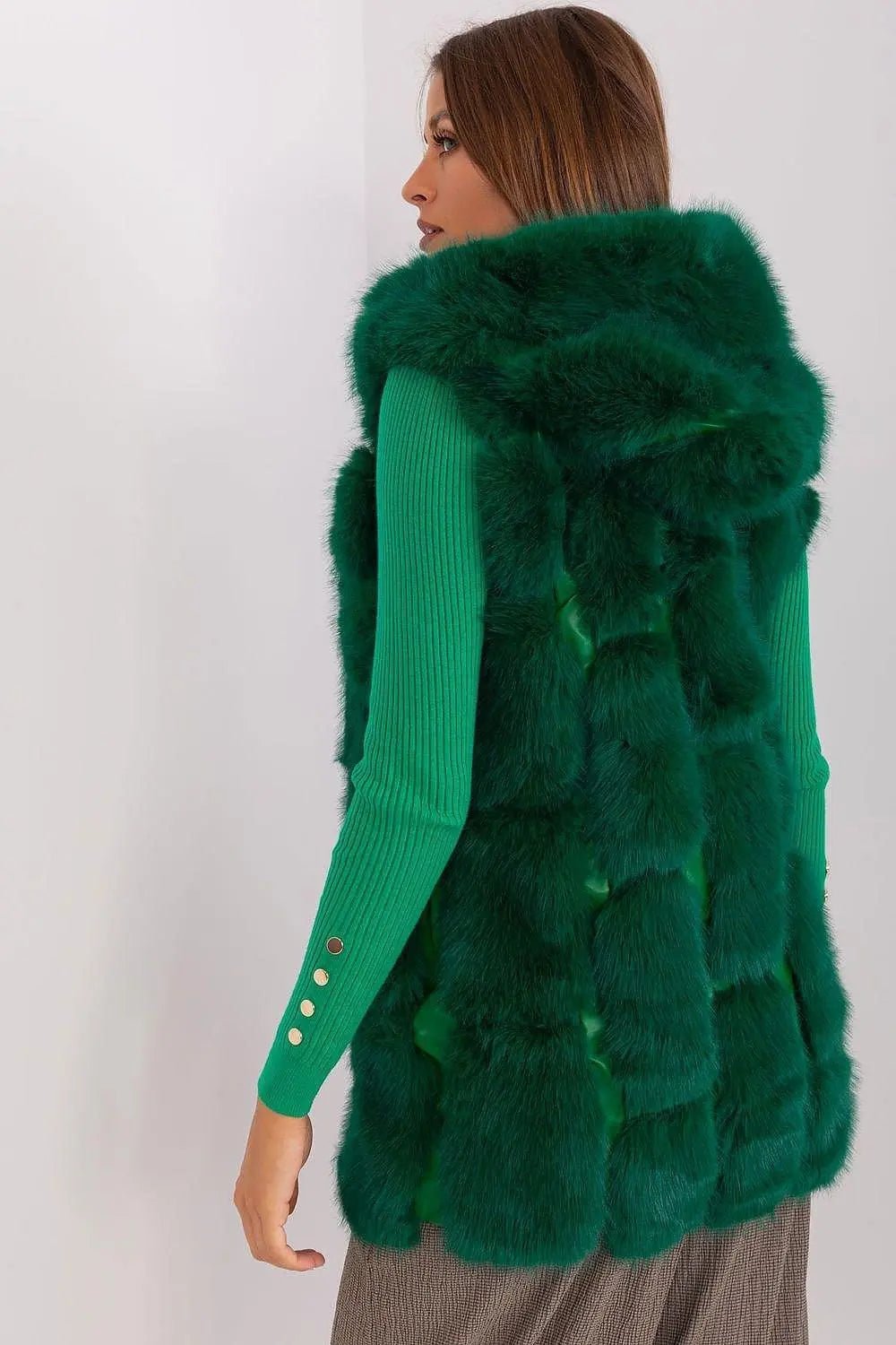 A.T fur polyester vest - Honesty Sales