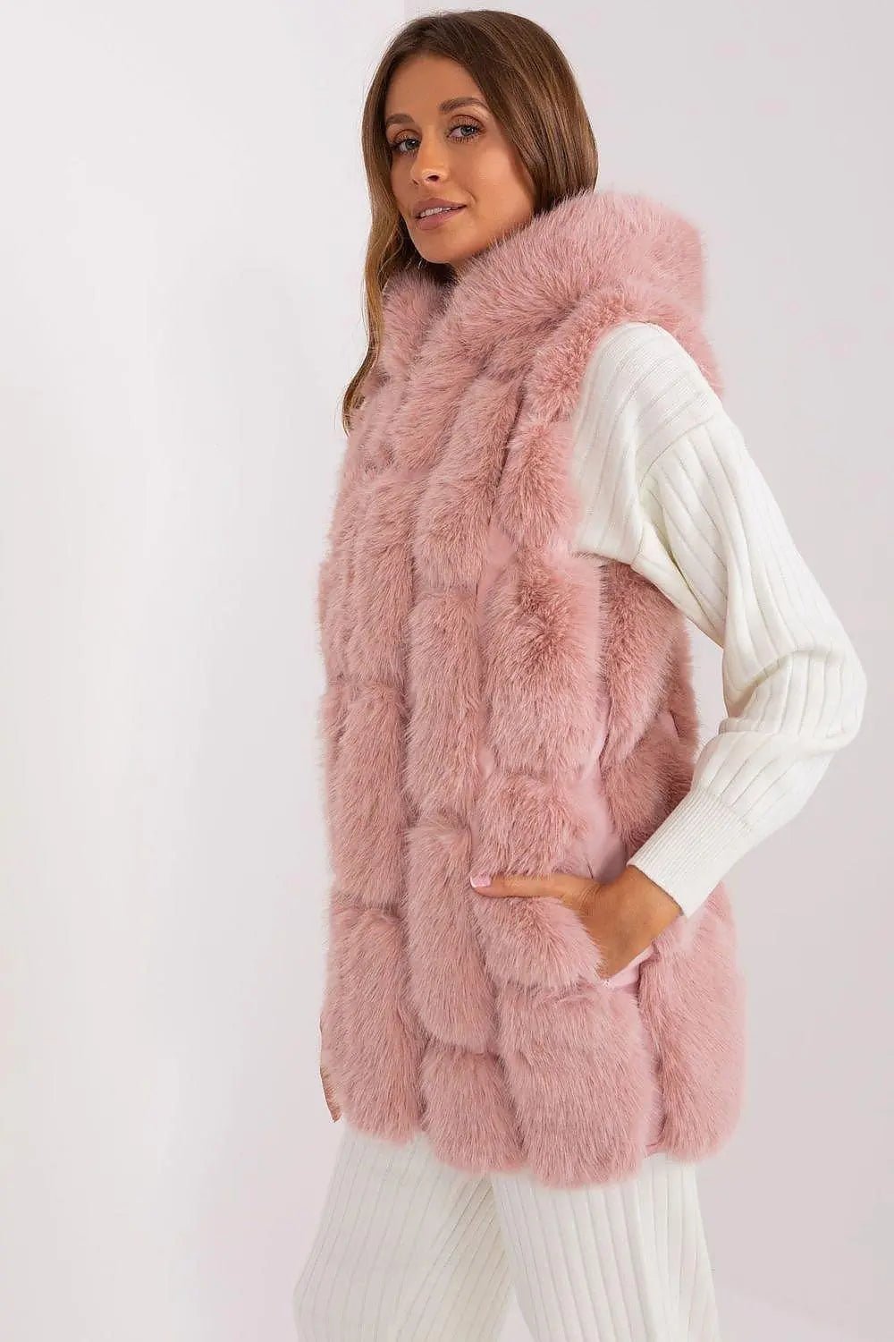 A.T fur polyester vest - Honesty Sales
