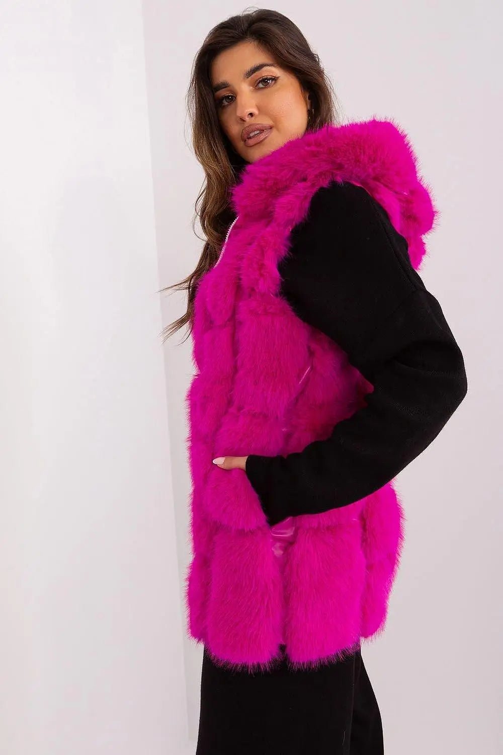 A.T fur polyester vest - Honesty Sales