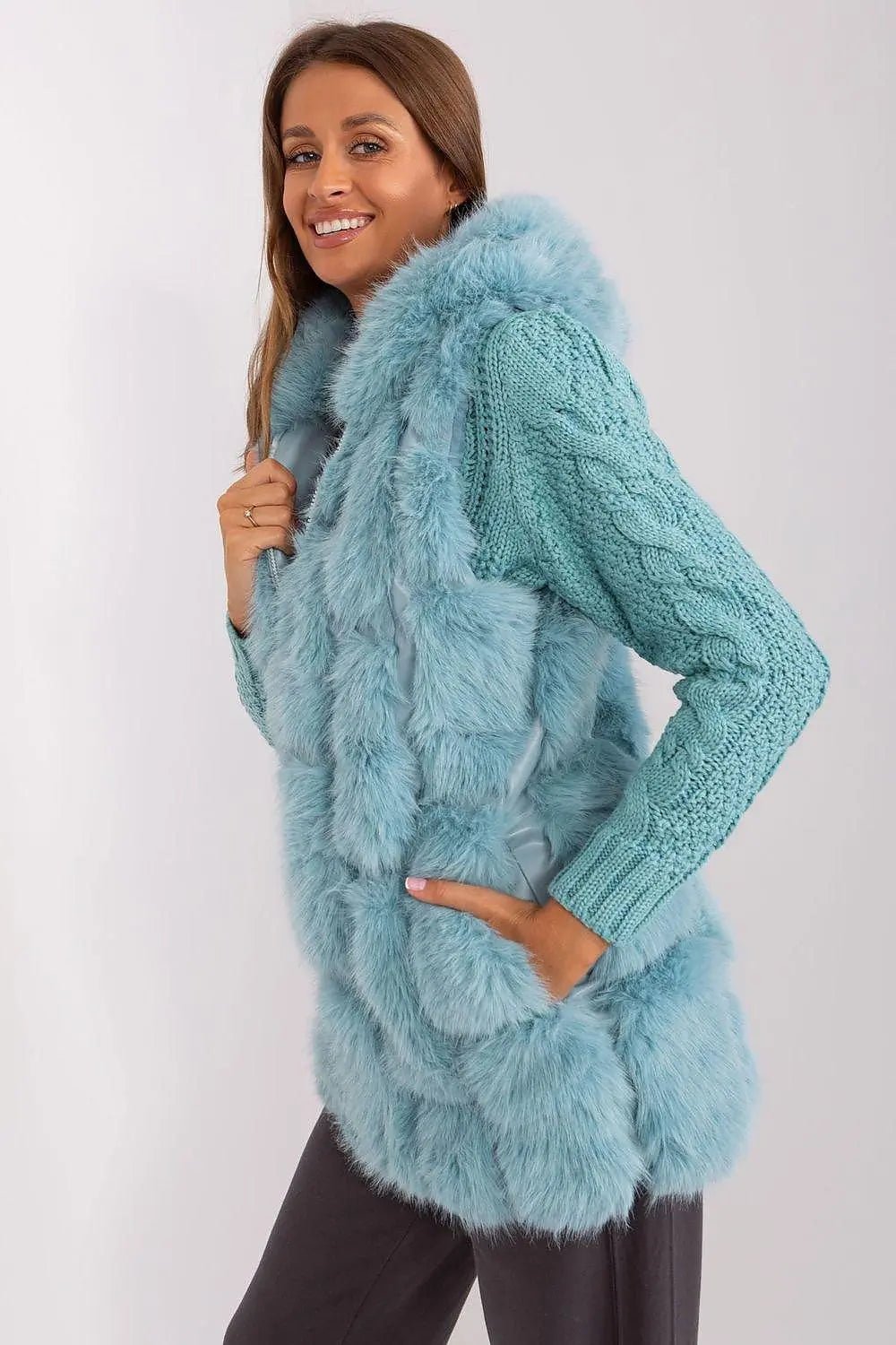 A.T fur polyester vest - Honesty Sales