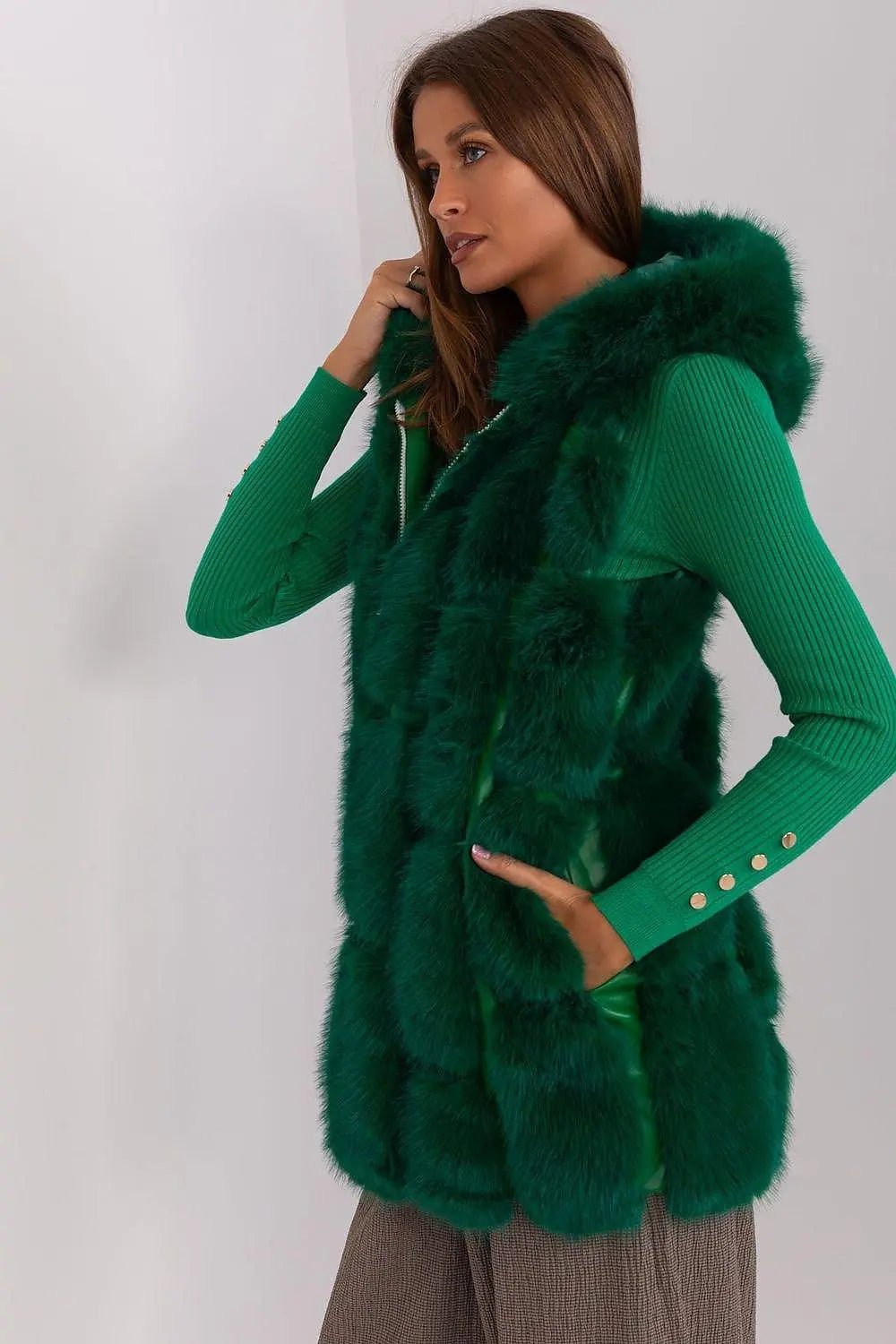 A.T fur polyester vest - Honesty Sales