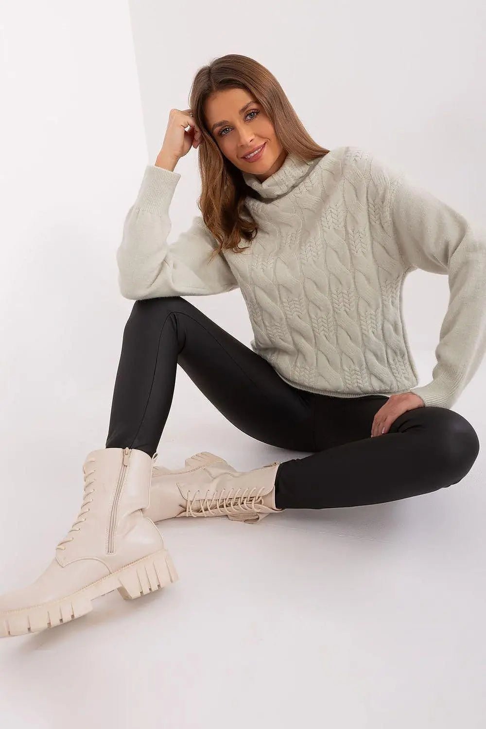AT high-quality acrylic turtleneck sweater - Honesty Sales