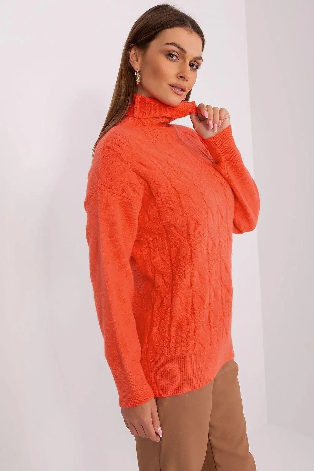 AT high-quality acrylic turtleneck sweater - Honesty Sales
