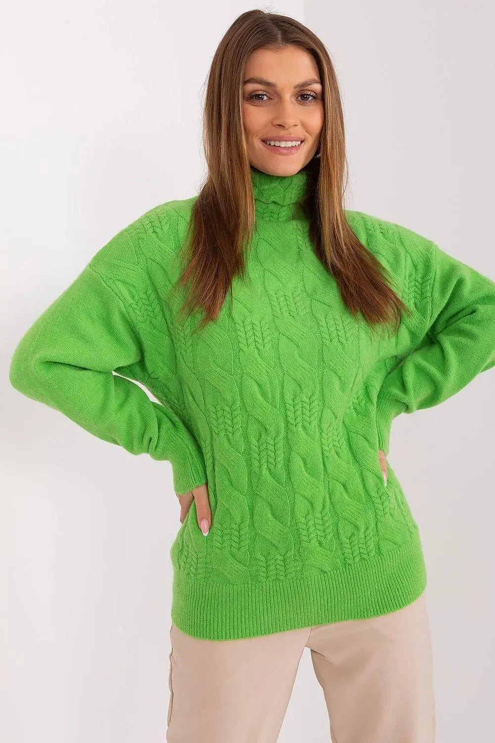 AT high-quality acrylic turtleneck sweater - Honesty Sales