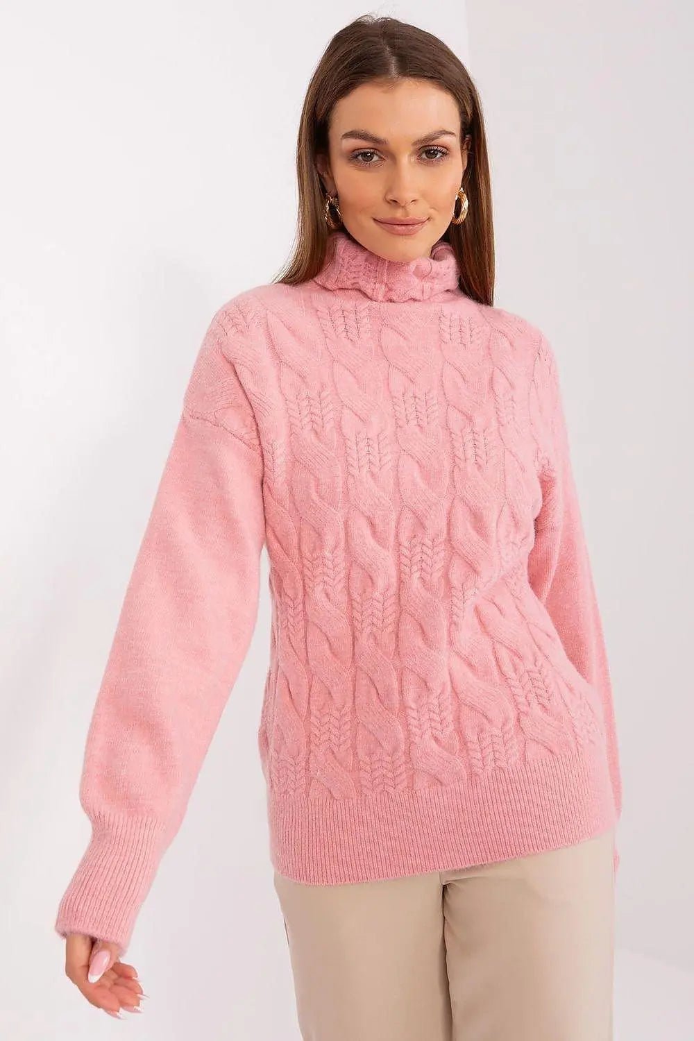 AT high-quality acrylic turtleneck sweater - Honesty Sales