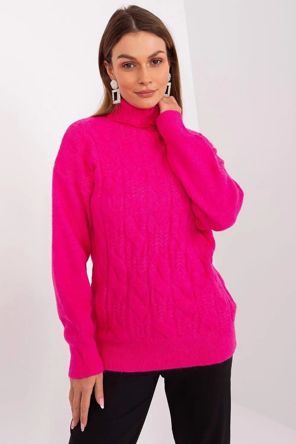 AT high-quality acrylic turtleneck sweater - Honesty Sales