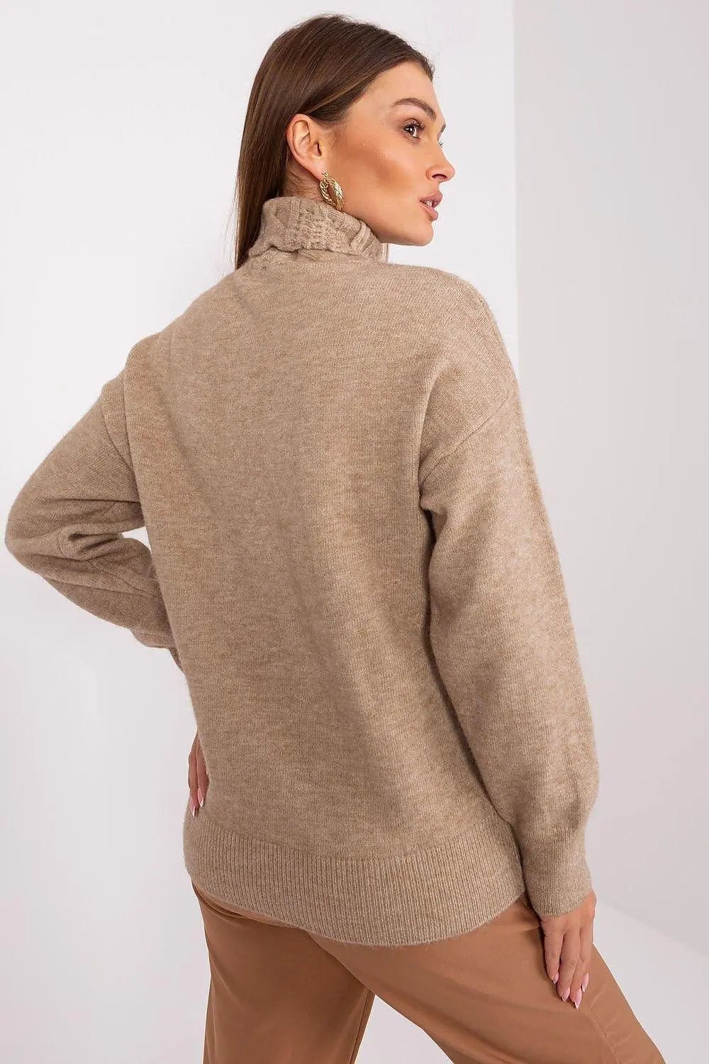 AT high-quality acrylic turtleneck sweater - Honesty Sales