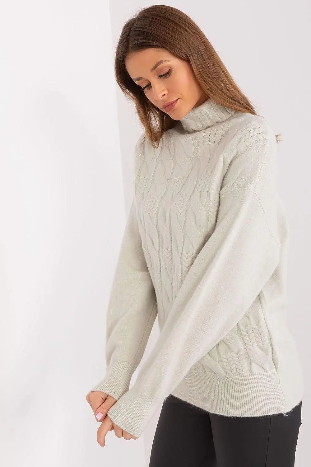 AT high-quality acrylic turtleneck sweater - Honesty Sales