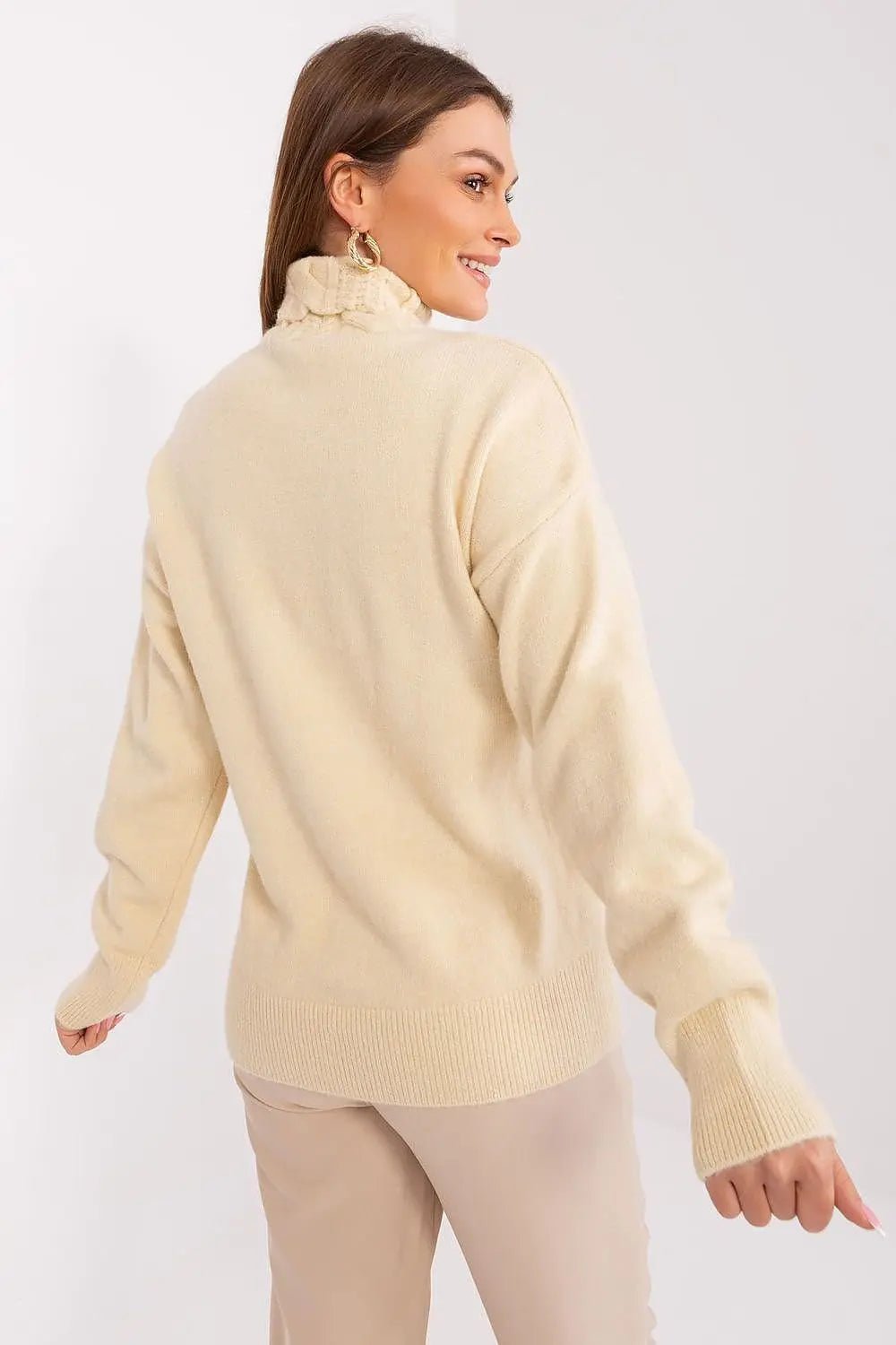 AT high-quality acrylic turtleneck sweater - Honesty Sales