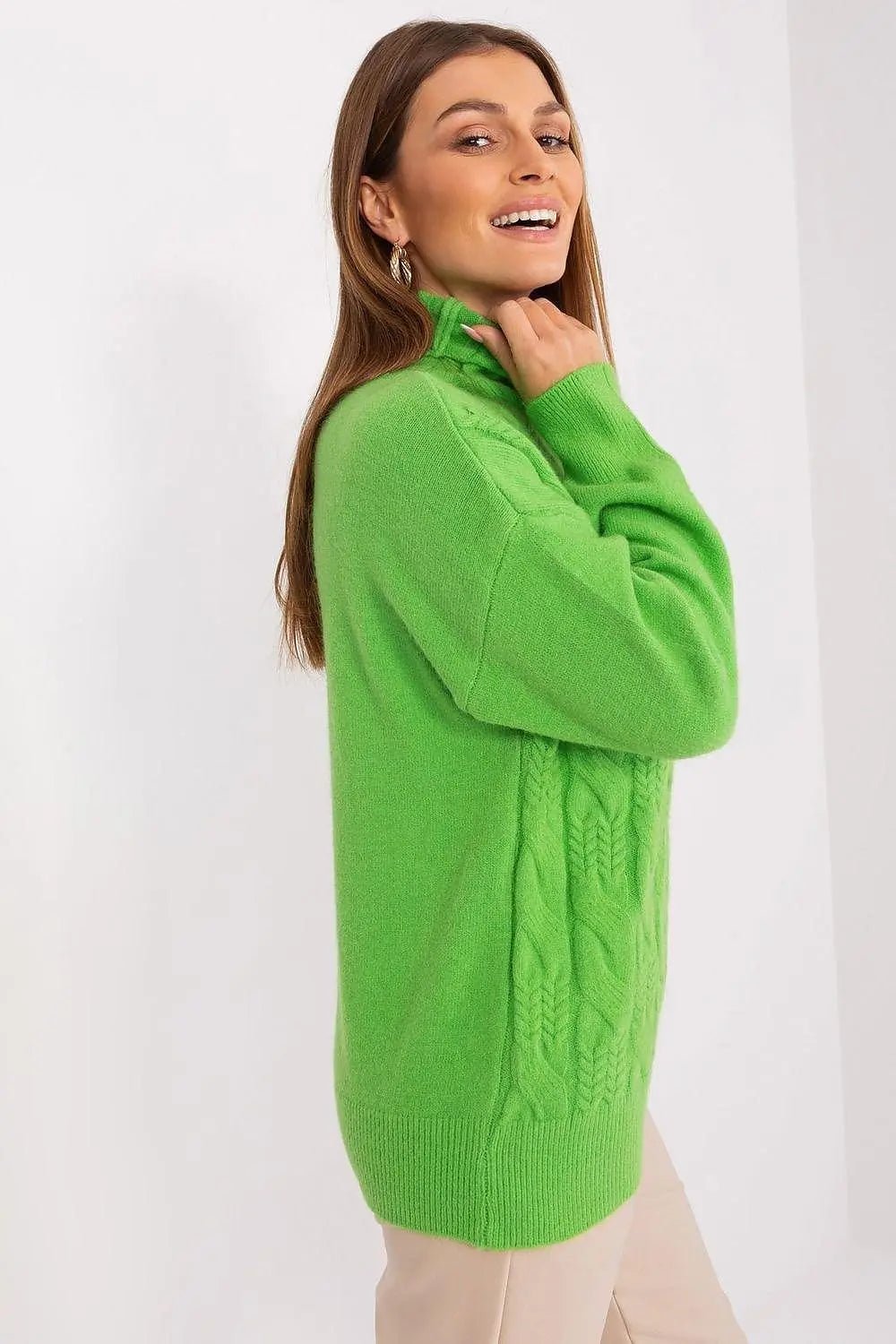 AT high-quality acrylic turtleneck sweater - Honesty Sales