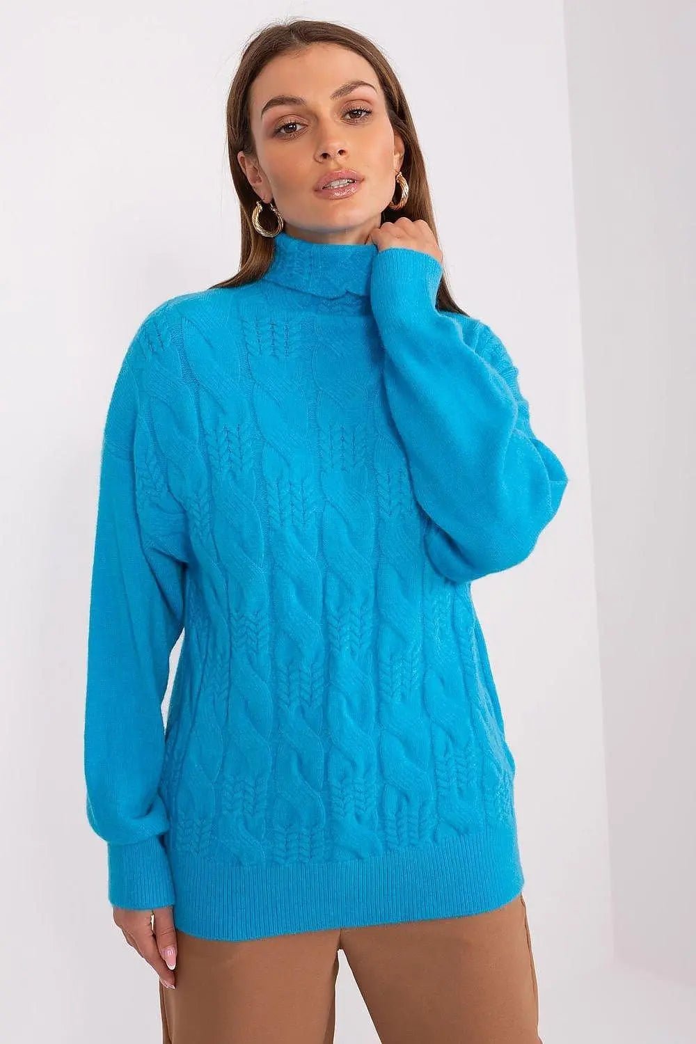 AT high-quality acrylic turtleneck sweater - Honesty Sales
